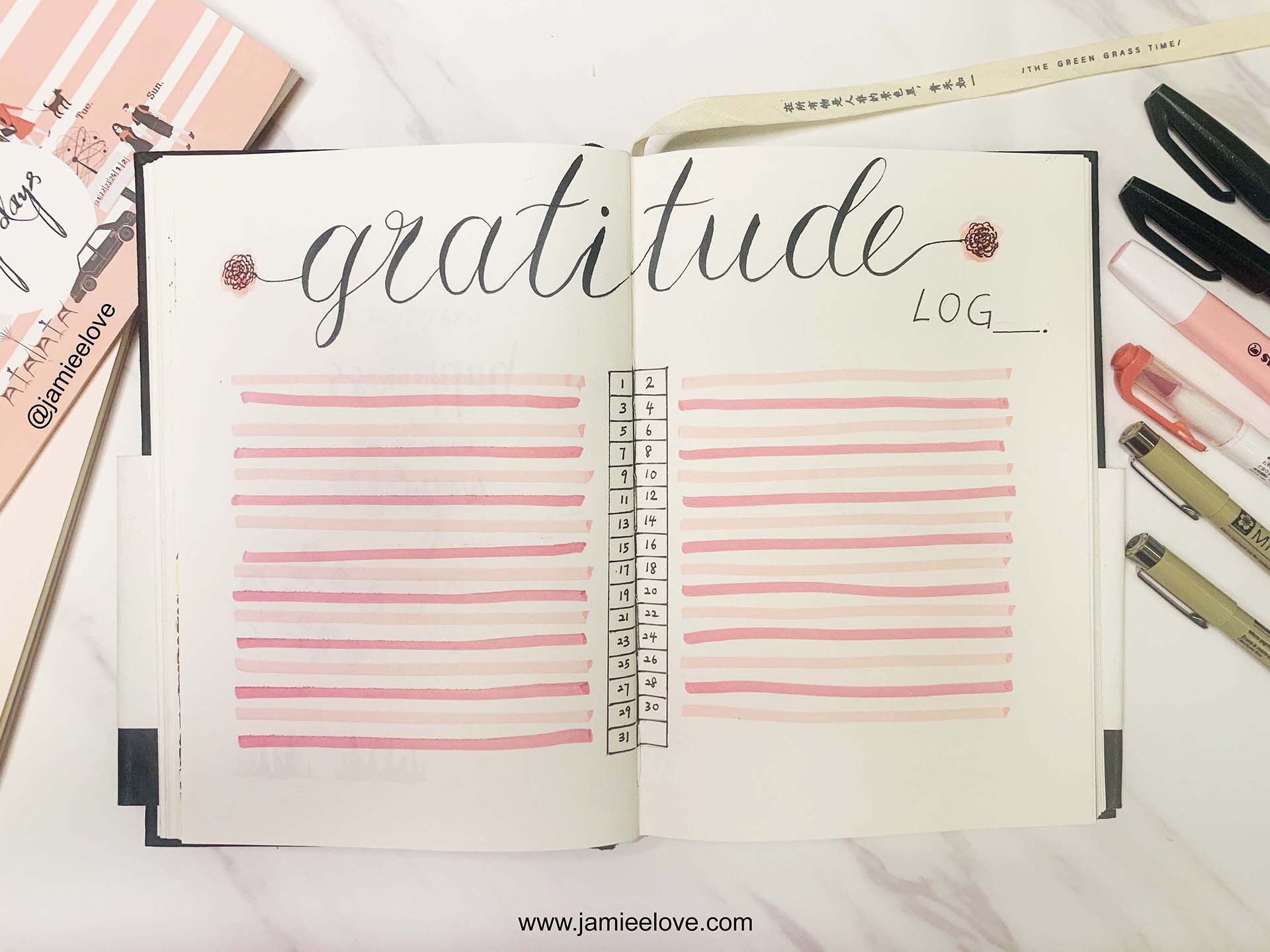 Gratitude Bullet Journal BUJO Gratitude Log | 感恩子弹笔记感恩日志 Gratitude Bullet Journal BUJO Gratitude Log | 感恩子弹笔记感恩日志