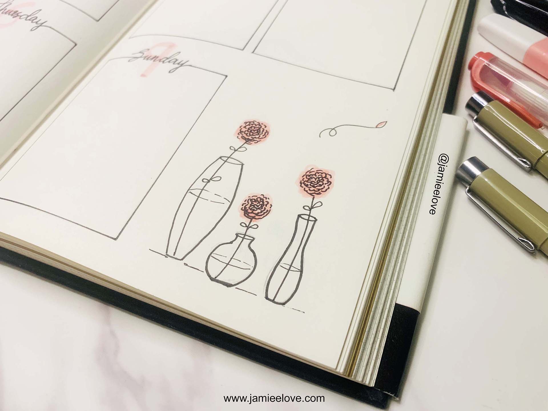Gratitude Carnation Bullet Journal BUJO Weekyly Planner | 感恩康乃馨子弹笔记周计划 Gratitude Carnation Bullet Journal BUJO Weekyly Planner | 感恩康乃馨子弹笔记周计划